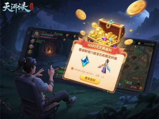 凌晨三点，我还在《天下》手游里刷着那个老副本，手指都快抽筋了，突然屏幕弹出一条通知——“6000天庆典福利：登录即领六级宝石和限定时装”！那一刻，我差点从椅子上跳起来，心里咯噔一下：这感觉就像在荒郊野岭捡到个宝箱，打开一看，里面全是金光闪闪的宝贝。作为一个从《天下》手游早期版本就入坑的老玩家，我记得清清楚楚，当年为了弄一颗六级宝石，得没日没夜地刷副本、攒材料，花上好几周时间，有时候还得跟队友争得面红耳赤。现在倒好，登录就送？这简直像天上掉馅饼，砸得我有点晕乎乎的。
